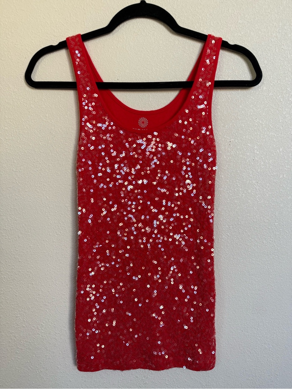 Vintage Old Navy Red Sequin Long Tank Top | Size XS - Picture 2 of 5
